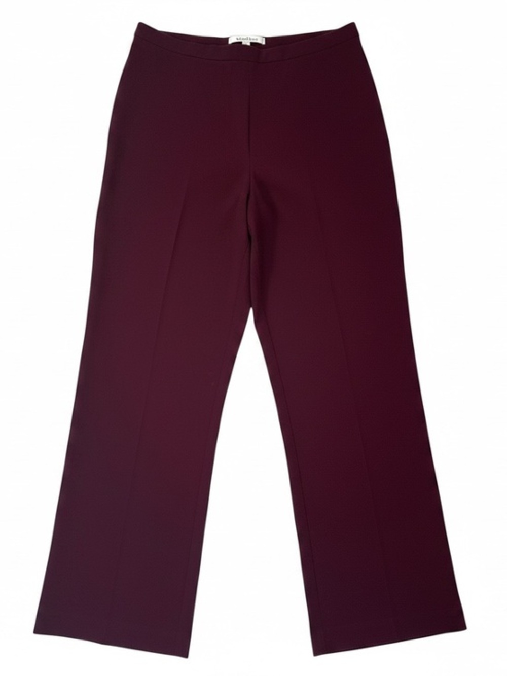 Max Mara Italy Burgundy Flat Front Trousers Straight Leg Career Pants Women’s 8